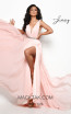 Jasz Couture 7020 Peach Front Dress