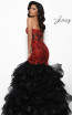 Jasz Couture 7025 Black Red Back Dress
