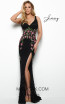 Jasz Couture 7029 Black Front Dress