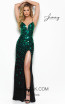 Jasz Couture 7034 Black Green Front Dress