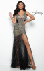 Jasz Couture 7044 Black Front Dress