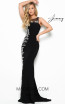 Jasz Couture 7045 Black Silver Front Dress