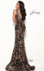 Jasz Couture 7054 Black Gold Back Dress