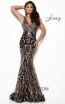 Jasz Couture 7054 Black Gold Front Dress