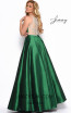 Jasz Couture 7070 Hunter Green Back Dress