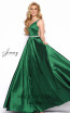 Jasz Couture 7070 Hunter Green Front Dress