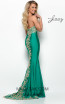 Jasz Couture 7071 Emerald Gold Back Dress