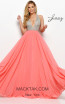 Jasz Couture 7076 Coral Front Dress