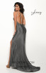 Jasz Couture 7085 Gunmetal Back Dress