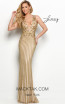 Jasz Couture 7105 Gold Front Dress
