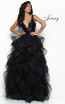 Jasz Couture 7106 Black Front Dress