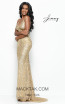 Jasz Couture 7113 Gold Side Dress