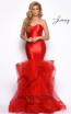 Jasz Couture 7127 Red Front Dress