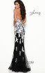 Jasz Couture 7128 Black White Back Dress