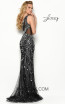 Jasz Couture 7139 Black Silver Back Dress