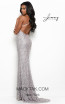 Jasz Couture 7144 Gray Back Dress
