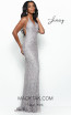 Jasz Couture 7144 Gray Front Dress