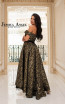 Jessica Angel 344 Black Gold Back Dress