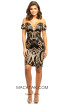 Johnathan Kayne 9231 Black Gold Front Dress
