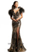 Johnathan Kayne 9256 Black Gold Front Dress
