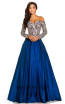 Johnathan Kayne 8020 Royal Gold Front Dress