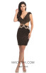 Johnathan Kayne 8215 Black Gold Front Dress