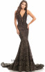 Johnathan Kayne 8218 Black Gold Front Dress