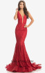 Johnathan Kayne 8218 Red Front Dress