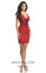 Johnathan Kayne 8227 Red Black Front Dress