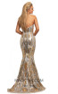 Johnathan Kayne 2025 Gold Silver Back Dress