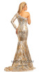 Johnathan Kayne 2031 Gold Silver Back Dress