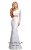 Johnathan Kayne 2039 White Multi Front Dress