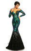Johnathan Kayne 2062 Mermaid Black Front Dress