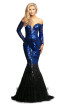 Johnathan Kayne 2062 Royal Black Front Dress