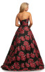 Johnathan Kayne 2078 Black Red Back Dress