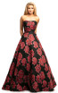 Johnathan Kayne 2078 Black Red Front Dress