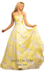 Johnathan Kayne 2078 White Yellow Front Dress