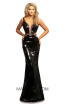 Johnathan Kayne 2092 Black Multi Front Dress
