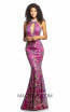 Johnathan Kayne 2093 Magenta Multi Front Dress