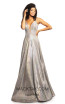 Johnathan Kayne 2094 Iridescent Silver Front Dress