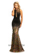 Johnathan Kayne 2104 Black Multi Front Dress