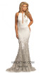Johnathan Kayne 2104 White Multi Front Dress