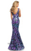 Johnathan Kayne 2106 Lilac Multi Back Dress