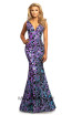 Johnathan Kayne 2106 Lilac Multi Front Dress