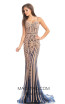 Johnathan Kayne 8210 Navy Gold Front Dress