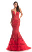 Johnathan Kayne 9001 Red Front Dress