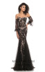 Johnathan Kayne 9003 Black Rose Gold Front Dress