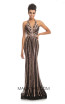 Johnathan Kayne 9004 Black Rose Gold Front Dress