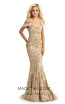 Johnathan Kayne 9013 Champagne Gold Front Dress