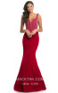 Johnathan Kayne 9019 Red Front Dress